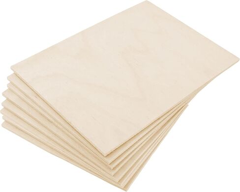 Mandala Crafts Baltic Birch Plywood Board 3x5 Inches - 16 Thin Wood Sheets for Crafting Model Laser Cutting Engraving - Unfinished Wood for Wood Burning Projects in Kuwait