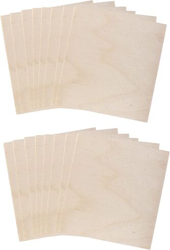 Mandala Crafts Baltic Birch Plywood Board 3x5 Inches - 16 Thin Wood Sheets for Crafting Model Laser Cutting Engraving - Unfinished Wood for Wood Burning Projects in Kuwait