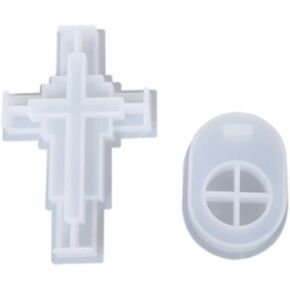 Jesus Cross Resin Molds Silicone Candle Mold DIY Handmade Epoxy Resin Plaster Craft Candle Holder Casting Molds