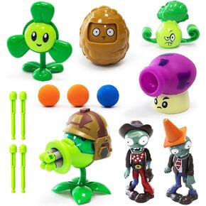 Maikerry Plants and Zombies Toys 7pcs PVZ Figurines Set Game Great Gifts for Kids and Fans,Birthday and Christmas Party