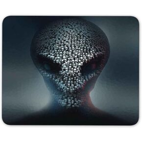 Alien Mouse pad, Natural Rubber Mouse Pad, Quality Creative Wrist-Protected Wristbands Personalized Desk, Mouse Pad (9.5 inch x 7.9 inch)
