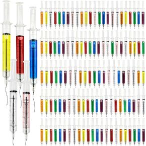 120 Pack Multicolor Leringe Asinge Murse المحقنة الأقلام الأقلام القابلة للسحب للطلاب لوازم الطلاب ممرضة هالوين حفلات جوائز جوائز جودي ، 8 ألوان