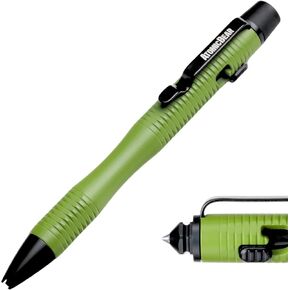 Stealth Pen Pro Tactical Pen for Self Defense - Enhanced Writing Survival Pen with Glass Breaker to Escape & Defend - Bonus Training to Protecting Yourself - Great Gift for Men - Olive Drab Green