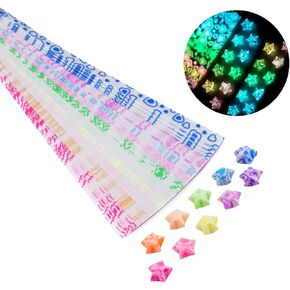 Qunrwe Origami Star Paper Strips 2700 Sheets Solid Color Star Folding Paper Double Sided Paper for Kids DIY Handmade Arts Crafts,School Teaching beginners Origami Paper,Valentines Day Gifts(27 colors)