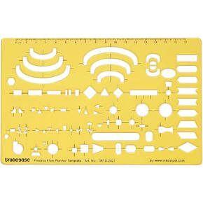 Traceease Electrical Drafting Process Flow Planner Template Drawing Stencil,Designing Template Measuring Ruler