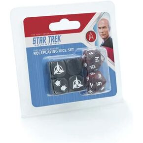 Modiphius Entertainment Star Trek Adventures: Captain Kirk's Tunic Dice - 6 Piece Roleplaying Dice Set, Green (MUH052045)