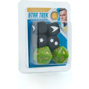 Modiphius Entertainment Star Trek Adventures: Captain Kirk's Tunic Dice - 6 Piece Roleplaying Dice Set, Green (MUH052045) in Kuwait
