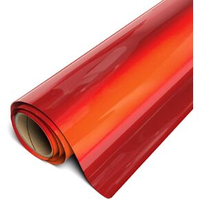 Siser EasyWeed Heat Transfer Vinyl 11.8" x 5ft Roll (Electric Red) - Compatible Romeo/Juliet & Other Professional or Craft Cutters - Layerable - CPSIA Certified