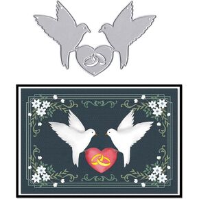 Hying Wedding Bride Cutting Dies for Card Making, Flowers Princess Die Cuts Floral Bride Dies Stencils Embossing Template for Craft Scrapbooking DIY Photo Album Decorations