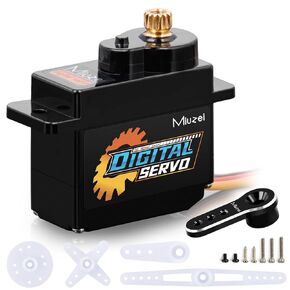 for AXIAL SCX24 Servo, Miuzei 12g Servo Motor Metal Gear Digital RC Steering with Horn Arm SCX24 Upgrade Parts (2)