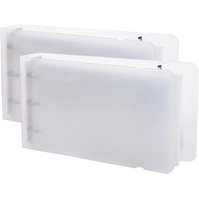 3×5" index card Binder organizer with Plastic pocket Sleeves, small organized folder for recipes Flashcards,portable notecards case holder (2pcs colorful) in Kuwait