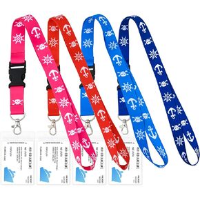 4 Pack Waterproof Cruise Lanyard with Detachable Buckle, Cruise Lanyards, cruise ship essentials, Cruise Essentials, Must Have Accessories