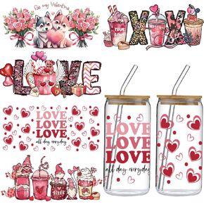 St.Patrick's Day UV DTF Cup Wrap for 16oz Glass Cups, 5 Sheets Green Irish Day UV DTF Transfer Stickers St.Patricks Lucky Shamrock Clover Dwarf Waterproof Uvdtf Rub on Transfer for Tumbler DIY Craft