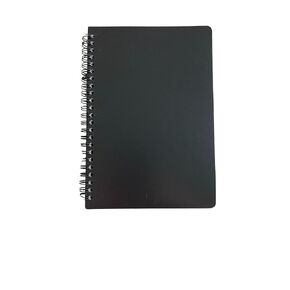 Black Spiral Bound Journal For Work Or School - Small Hardcover Notebook for Writing - 160 Blank Lined Pages for Journaling - Nice A5 Aesthetic Note Book for Men And Women Daily Note Taking