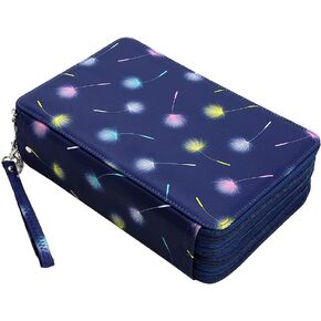 Lbxgap Portable Colored 216 Slots Pencil case Organizer with Printing Pattern for Watercolor Pens or Markers, Pencil Case Organizer for Artist
