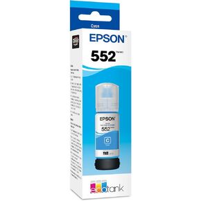 Epson 552 EcoTank Ink Ultra-high Capacity Bottle Cyan (T552220-S) Works with EcoTank Photo ET-8500, ET-8550