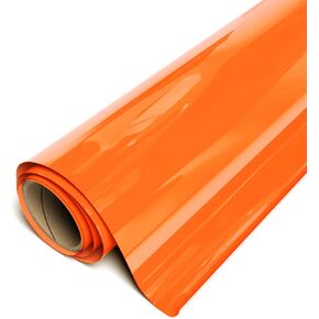 Siser EasyWeed Heat Transfer Vinyl 15" x 10ft Roll (Fluorescent Orange) Compatible with Siser Romeo/Juliet & Other Professional or Craft Cutters - Layerable - CPSIA Certified