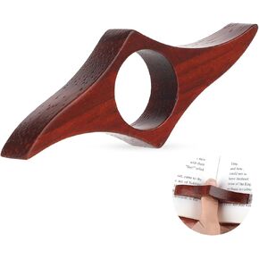Thumb Book Page Holder, Handmade Walnut Bookmarker Natural Wood Book Opener Holder Novel Reading Accessories for Book Lovers, Christmas Gifts for Reader, Teacher, Students, Bookworm, Librarian