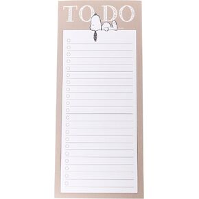 Graphique Snoopy Magnetic Notepad, 100 Tear-Away Sheets for Grocery, Shopping & To-Do Lists, Magnetic Writing Pad for Fridge, Kitchen, Office, Fun Gift for Snoopy Lovers