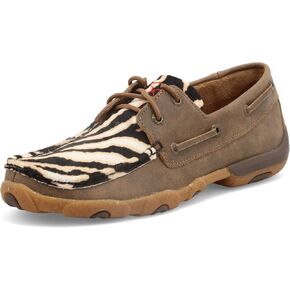 Twisted X Women's Boat Shoe Driving Moc, Dust, 8.5(M)