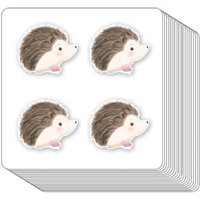 Hedgehog Stickers 1in for Scrapbooking, Arts, Craft, Kids DIY, Calendars Journals 80-Pack