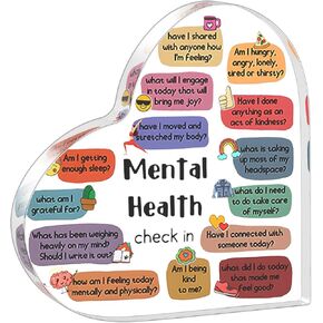 Therapy Office Decor, Mental Health Check In Decorations for School Counselor CBT DBT Therapy Counseling Poster Anxiety Relief Social Psychology Decoration