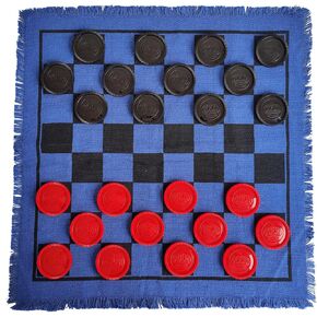 SEETOOOGAMES Giant Checkers Board Game - Large 3 in 1 Reversible Checker Rug - Tic Tac Toe Game for Kids Adults and Family Indoor Outdoor Activities - Grey