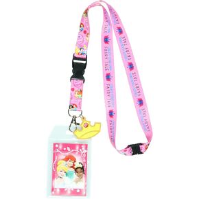 Disney Princess Create Your Own Fairy Tale Lanyard with Clear ID Holder and 2" Rubber Tiara Charm