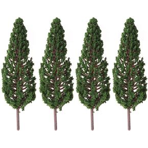 Gatuida 8Pcs Model Pine Cedar Trees Mini Mixed Model Tree Mini Forest Railroad Scenery Pine Trees Architecture Trees for DIY Scenery Landscape, 3.35-5.9in