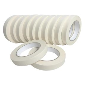 Lazybug studio Masking Tape 1 inch 12 Pack, Adhesive Painting Tape Bulk for General Purpose Use, 1 inch x 55 Yards x 12 Rolls, 660 Yards in Total