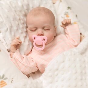 FANCCI Reborn Baby Dolls, 18Inch Cute Soft Vinyl Realistic-Newborn Baby Dolls Poseable Real Life Lifelike Baby Dolls w/Doll Accessories for 3+ Year Old