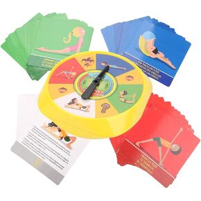 Yoga Pose Cards, Yoga Spinner Game, Kids Yoga Cards Kit, Interactive Yoga Card Game for Friends Play Exercise Party