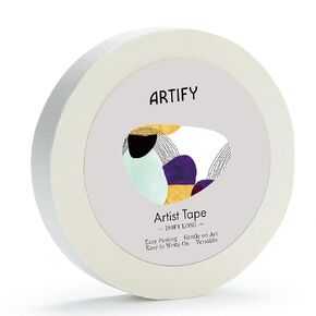 ARTIFY Artist Tape for Drafting Art, 1" *1 Pack White Masking Tape for Watercolor Painting Drafting Canvas Framing and All Paper Media,for Craft, Office, School, 180FT Long Total