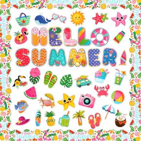 JUNEBRUSHS Spring Bulletin Board Decorations Hello Spring Cut Outs Spring Bulletin Classroom Decoration Summer Butterfly Bird Flowers Wall Decors for School Classroom Spring Party Decorations