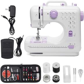 آلة الخياطة Yuehuam للمبتدئين ، آلة الخياطة الكهربائية الصغيرة المحمولة مع 12 في غرزة 2 سرع in Kuwait