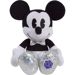 Disney100 Years of Wonder Mickey Mouse Small Plush Stuffed Animal, Kids Toys for Ages 2 Up by Just Play
