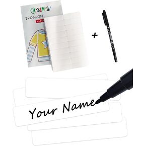 1.75"X0.5" 95Pcs Fabric Markers Clothing Labels for Nursing Home & Name Labels for Daycare Iron On Name Tags for Clothing Clothes Organizing Writable Sleepaway Camp Stuff