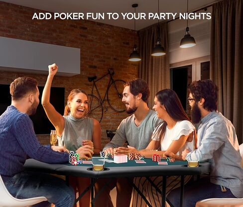 Poker Table Foldable Texas Holdem Poker Table Portable with Folding Legs for Card Game and Casino Gambling 8 Player Octagon in Saudi Arabia