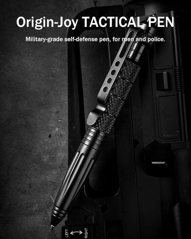 Origin-Joy Tactical Pens Self Defense, Military EDC Heavy Duty Metal Survival Pen with Tungsten Steel Tip for Men and Police (2 PCS, Black) in Kuwait
