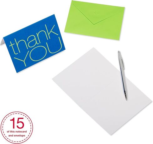 American Greetings Thank You Cards with Envelopes, Bold Multicolored (50-Count) in Saudi Arabia