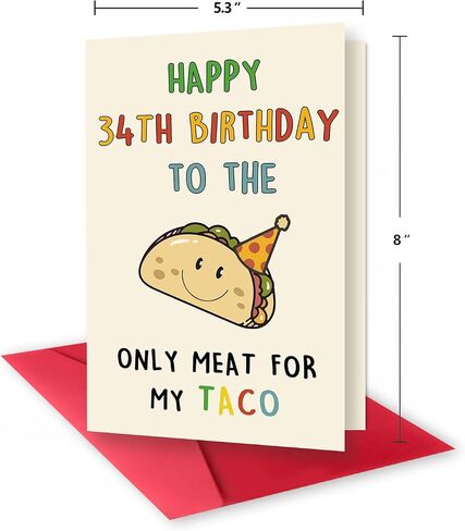 Funny 33rd Birthday Gifts for Men Man, Unique 33 Years Old Birthday Decorations Gifts for Husband Boyfriend, Happy 33rd Bday Card Gifts for Him, Taco 33 Mens Bday Ideas from Wife Girlfriend in Kuwait