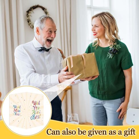 بطاقة تهنئة بطاقة وداع كبيرة مع Envelope 22 × 14 بوصة ، وداعا بطاقة هدايا حظا سعيدا الابتعاد لزملاء العمل ، دفتر الضيوف العملاق جامبو ， لوازم حفلة التقاعد سعيدة in Kuwait