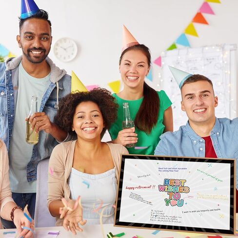 بطاقة تهنئة بطاقة وداع كبيرة مع Envelope 22 × 14 بوصة ، وداعا بطاقة هدايا حظا سعيدا الابتعاد لزملاء العمل ، دفتر الضيوف العملاق جامبو ， لوازم حفلة التقاعد سعيدة in Kuwait