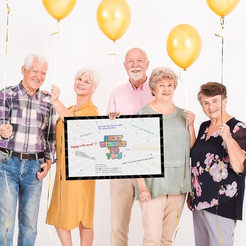 بطاقة تهنئة بطاقة وداع كبيرة مع Envelope 22 × 14 بوصة ، وداعا بطاقة هدايا حظا سعيدا الابتعاد لزملاء العمل ، دفتر الضيوف العملاق جامبو ， لوازم حفلة التقاعد سعيدة in Kuwait