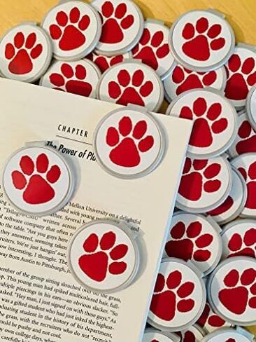 Purple Paw Print Bookmarks for Kids – Mascot Clip Over The Page Book Markers—Cute Animal Bookmarks for Reading Rewards, Classroom Prizes, Teacher Gifts, Inspiring Kids’ Accessories—36 Pack in Kuwait