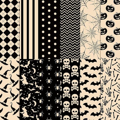 24 Sheets Halloween Bloody Handprints for Scrapbook Paper, Scary and Gory Double Sided Craft Decorative Paper for DIY Art Craft Card Making Scrapbook Album Decoration in Saudi Arabia