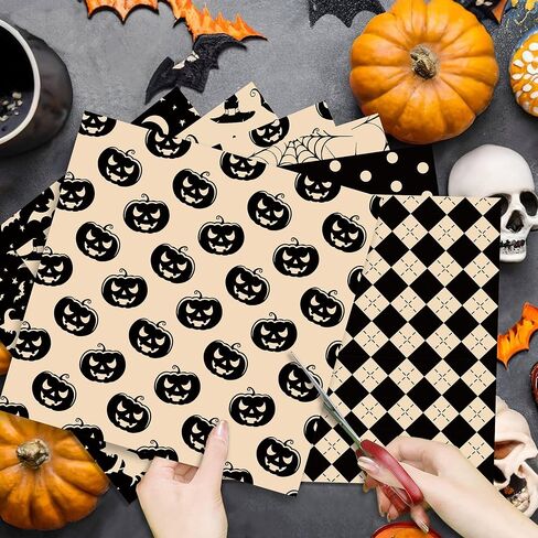 24 Sheets Halloween Bloody Handprints for Scrapbook Paper, Scary and Gory Double Sided Craft Decorative Paper for DIY Art Craft Card Making Scrapbook Album Decoration in Saudi Arabia