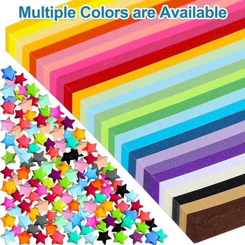 Kosiz 5850 Sheets اوريغامي ستارز شرائح الورق لطفل نجم محظوظ اوريغامي لمشروع التدريس المدرسي مشروع الفنون القابلة للطي الحرف لوازم اللوازم in Kuwait