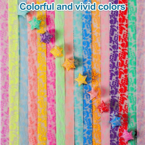 Kosiz 5850 Sheets اوريغامي ستارز شرائح الورق لطفل نجم محظوظ اوريغامي لمشروع التدريس المدرسي مشروع الفنون القابلة للطي الحرف لوازم اللوازم in Kuwait