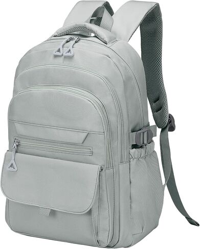 Aesthetic Daypack Backpack, Water-Resistant 15.6" Laptop Backpack for Women and Men, Featuring Touch-Fastener and Anti-Theft Pockets (Khaki) in Kuwait